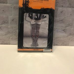 Bloody striped over the knee Halloween stockings
